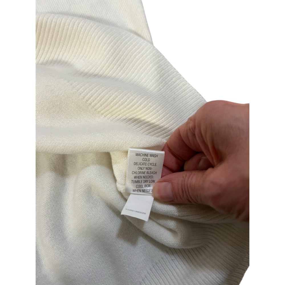 Croft & Barrow Cream V-Neck Sweater M - Picture 7 of 7
